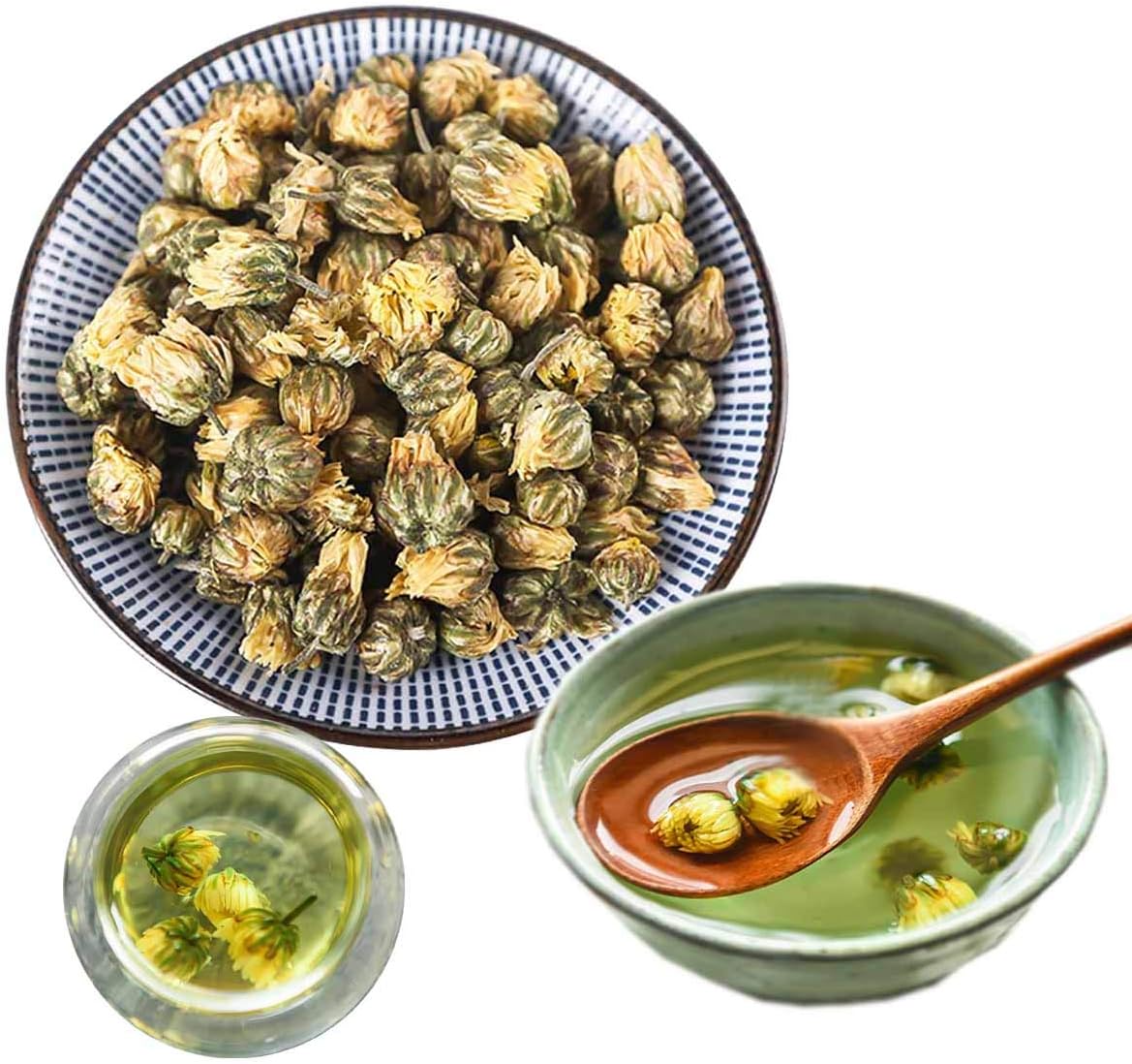Chinese Herbal Tea Wild Chrysanthemum Tea New Scented Tea Green Tea Health Care Flowers Tea Top-Grade Healthy Green Food (100)