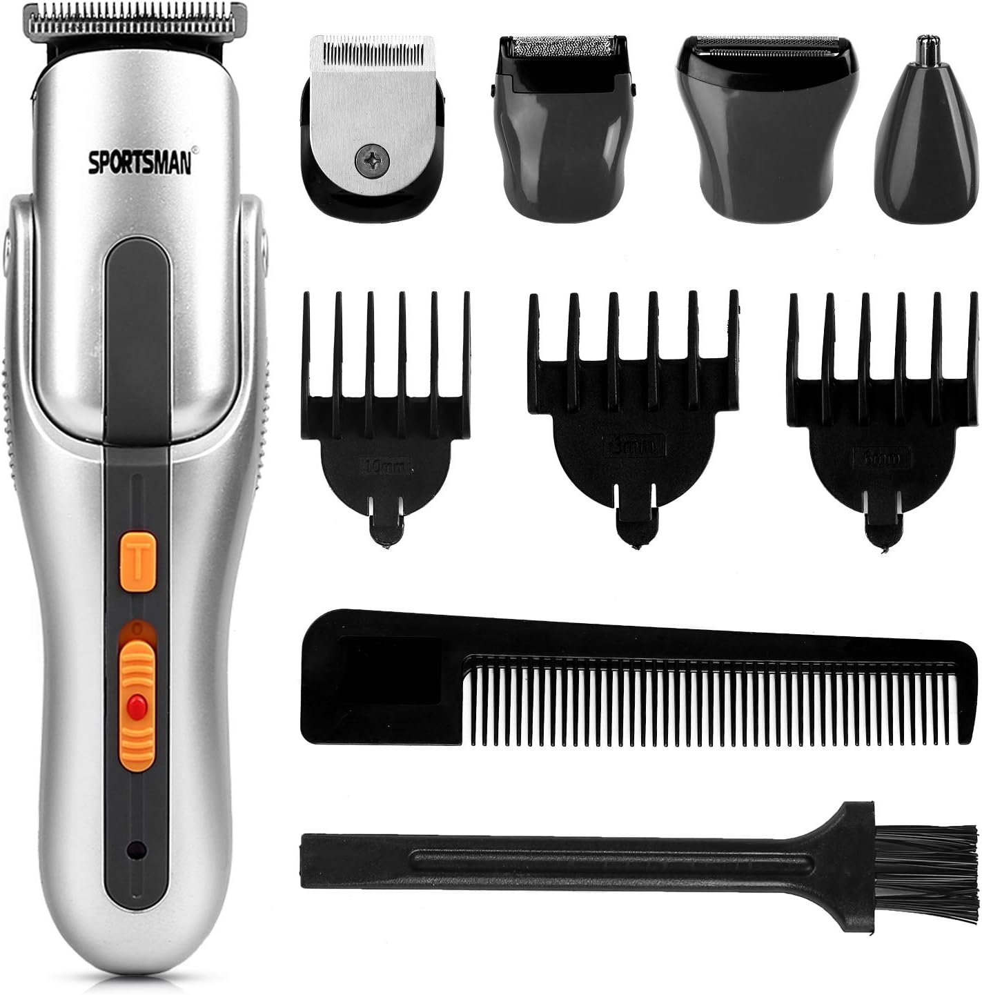 Hair Trimmer, eTTgear Electric Shaver Kit for Men, Mulfunctional Powered Razor Trimmer for Head, Face, Nose, Electric Men’s Razors, Shavers (8 Attachments)