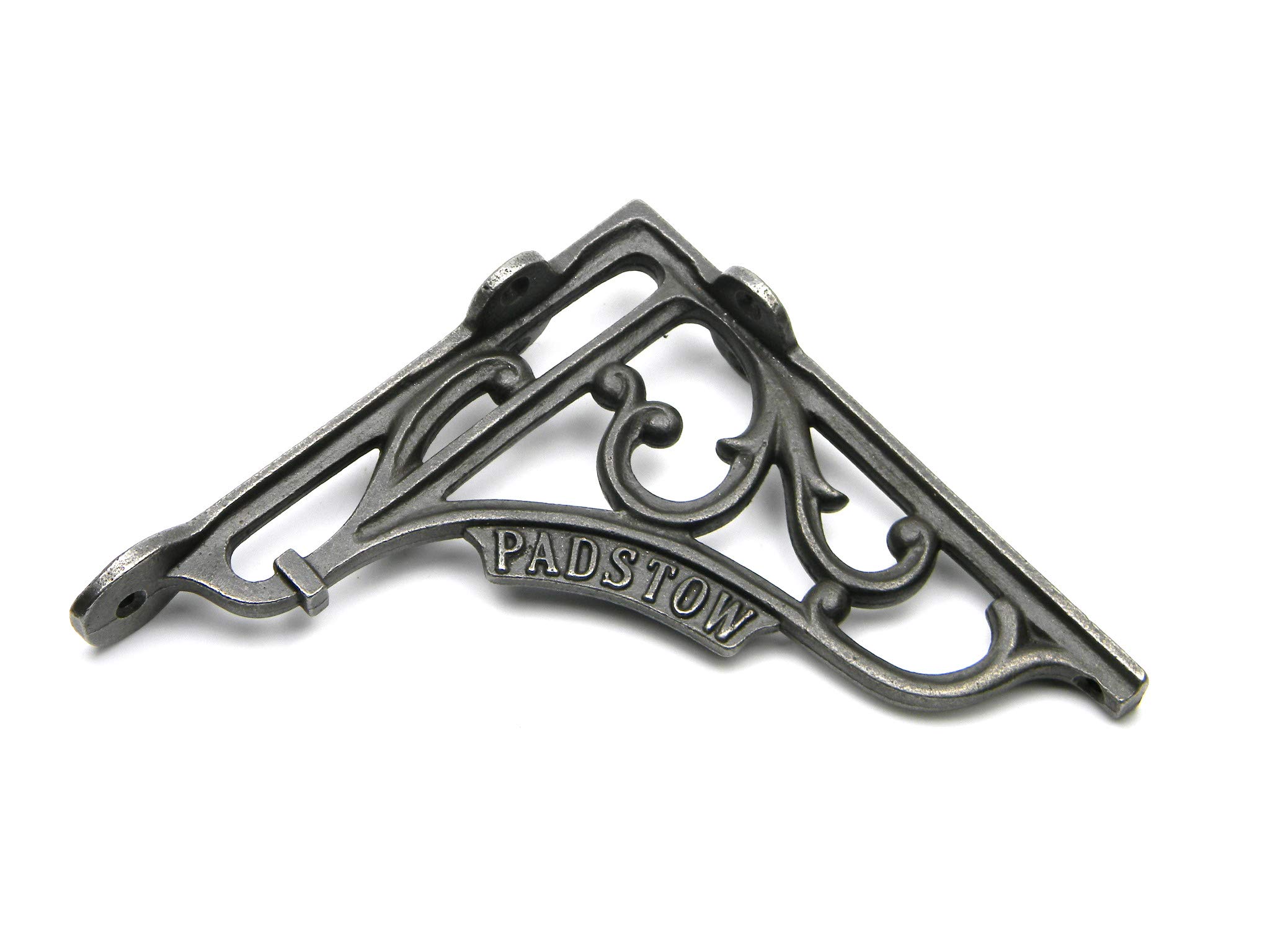 Pair of Shelf Brackets Padstow Antique Cast Iron 150mm x 150mm / 6″ x 6″