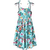 Perfashion Girls Cotton Dresses Sleeveless/Long Sleeve Crew Neck 4-13Y