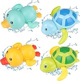 Pinenuts Bath Toys Ducks Turtles 4 Pcs Wind-Up No Batteries view 1