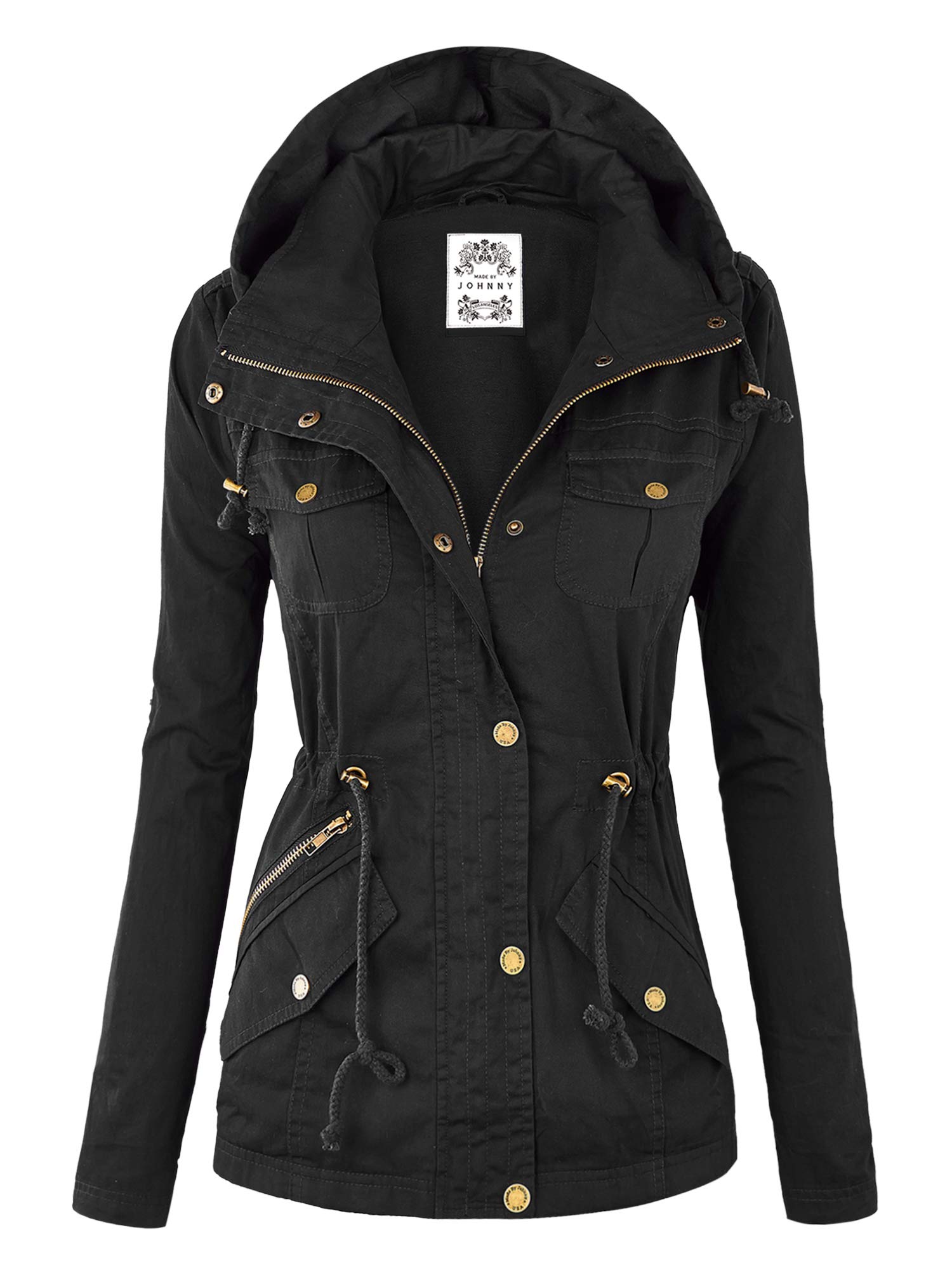 Made By Johnny MBJ WJC643 Womens Pop of Color Parka