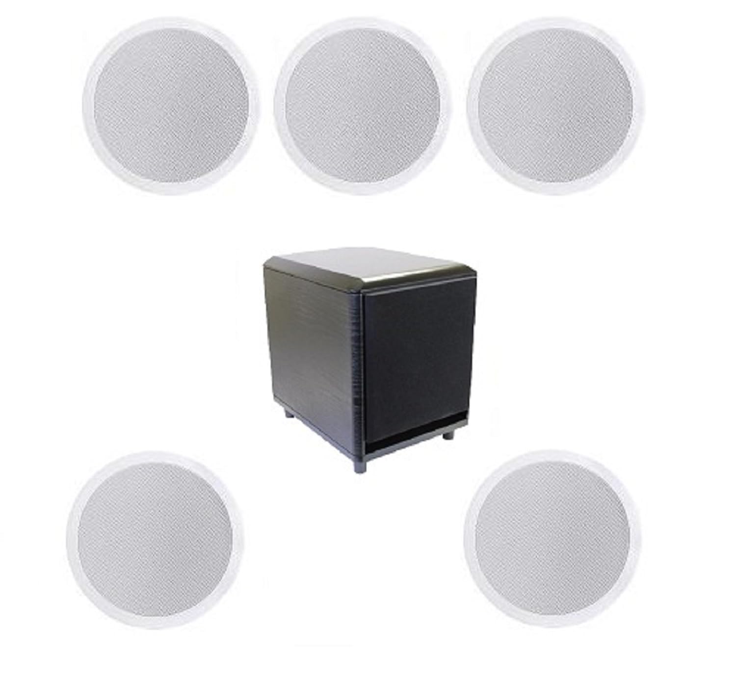 5 1 Home Theater Flush Inwall Speaker Package With Amplified