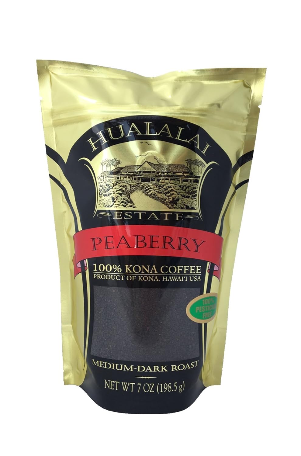 MediumDark Roast 7oz 100 PREMIUM Kona Coffee WHOLE BEAN Hualalai