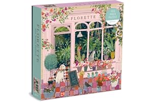Galison Florette Puzzle, 500 Pieces, 20” x 20” – Floral Jigsaw Puzzle with a Beautiful Illustration by Victoria Ball – Thick Sturdy Pieces, Challenging Family Activity, Makes a Great Gift