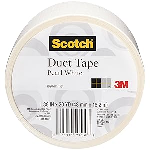 Scotch Duct Tape, Pearl White, 1.88-Inch by 20-Yard