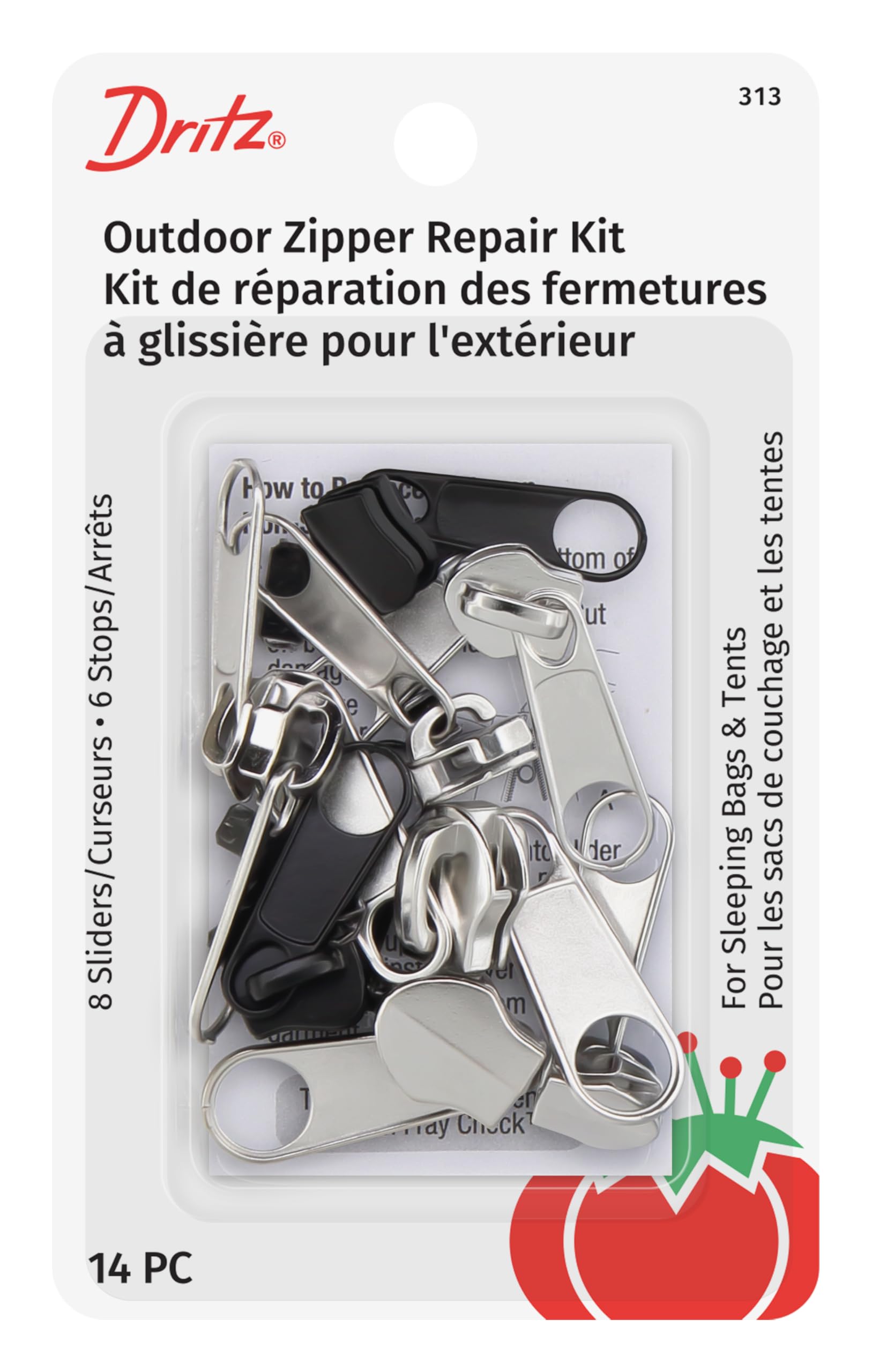 Dritz Metal Outdoor Zipper Repair Kit