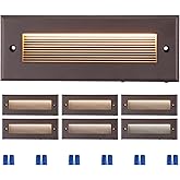 LEONLITE 5W/4W/3W Dimmable 5CCT Low Voltage LED Step Lights Outdoor, 9 Inch Exterior Step Lighting, 12-24V AC/DC Landscape St