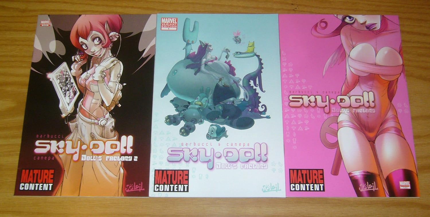 Amazon Com Sky Doll Doll S Factory 1 2 Vf Nm Complete Series Variant Marvel Entertainment Collectibles