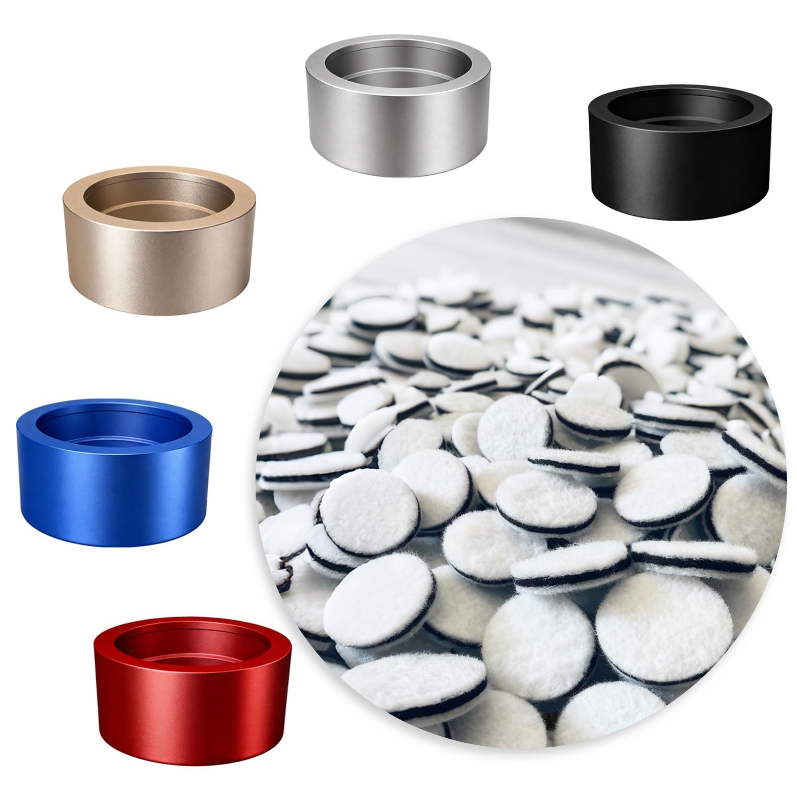 Photo 1 of 100 Replacement Activated Carbon Cartridges, Universal MouthPeace & Silicone Mouthpiece, 5 Reusable Metal Rings