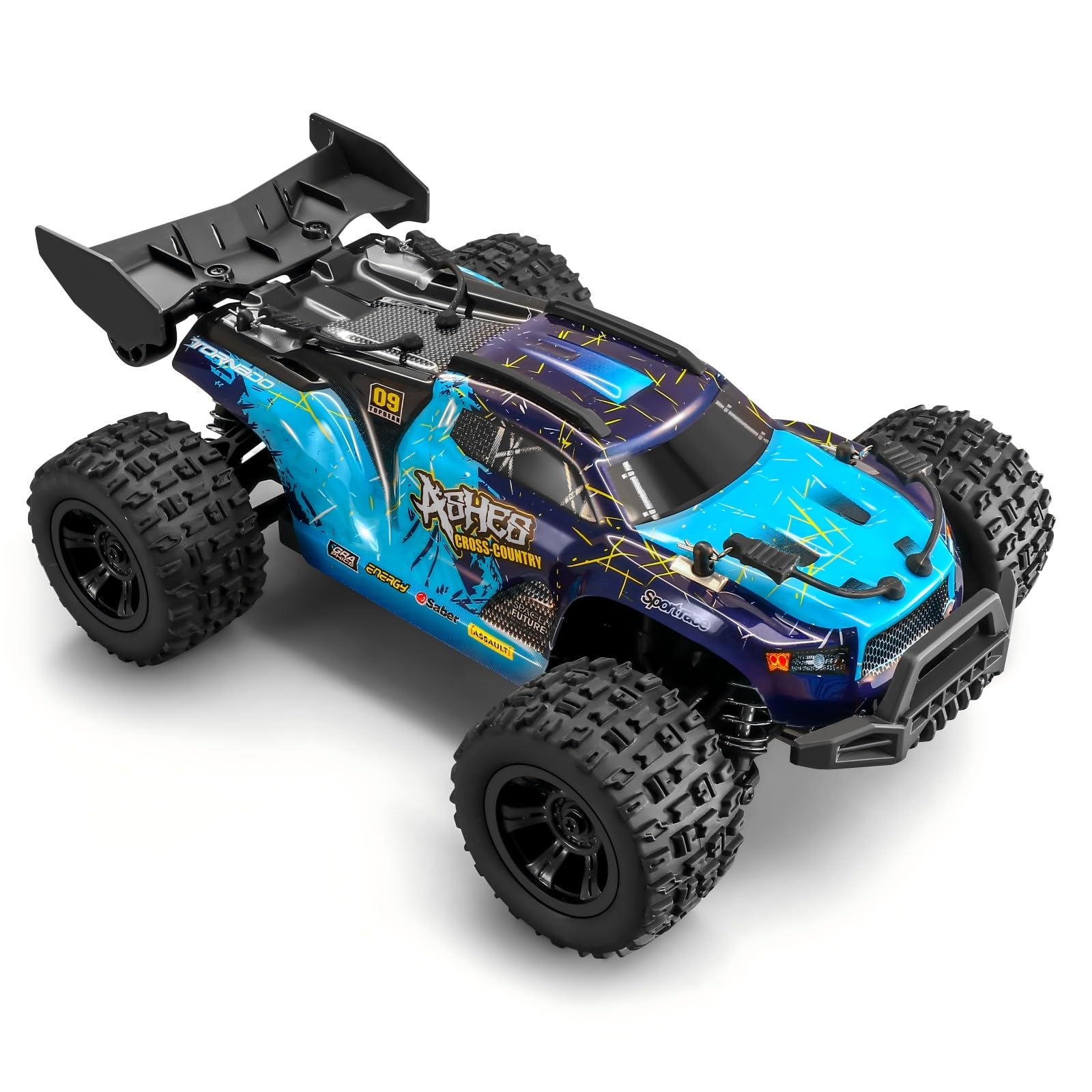 YONCHER 18101 Ferngesteuertes Auto,1:18 40KM/H RC Auto für Erwachsene Kinder, 4WD Offroad RC Buggy, Monster Truck Crawlers Mit 2 Akku 70+ Minuten für Outdoor 7