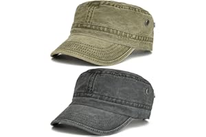 BABAHU Washed Cotton Military Caps Cadet Army Caps Unique Design