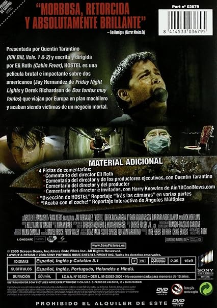 Hostel [DVD]: Amazon.es: Jay Hernandez, Jana Kaderabkova ...