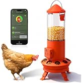 Automatic Chicken Feeder, Smart Chicken Coop Accessories, APP Smart Remote Control Chicken Feeders No Waste, Preset Feeder Schedule, 9 Chicken Feeder Port, Professional Poultry Feeding Equipment