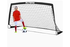 RUNBOW 6x4 FT Kids Soccer Goal with Carry Bag, Portable Folding Soccer Net for Backyard Practice Training, Indoor/Outdoor Use for Youth and Adults