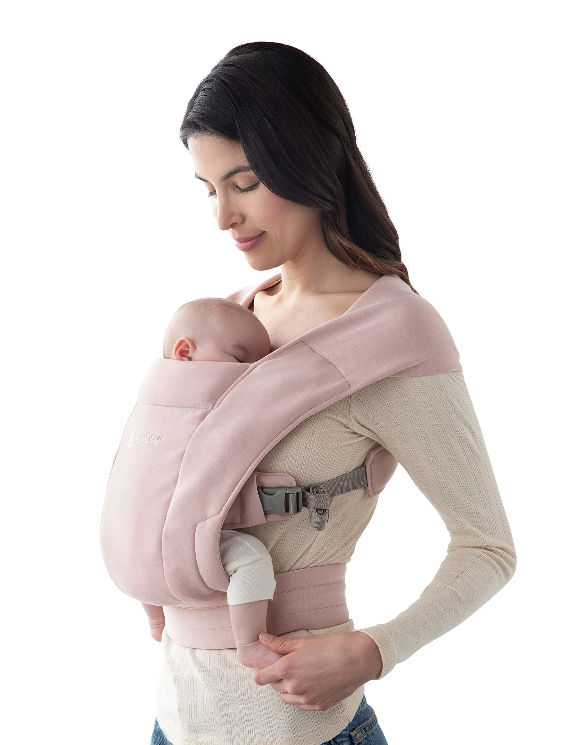 Ergobaby Embrace Baby Carrier for Newborns from Birth, Extra Soft & Ergonomic with Head Support, Blush Pink — image 1