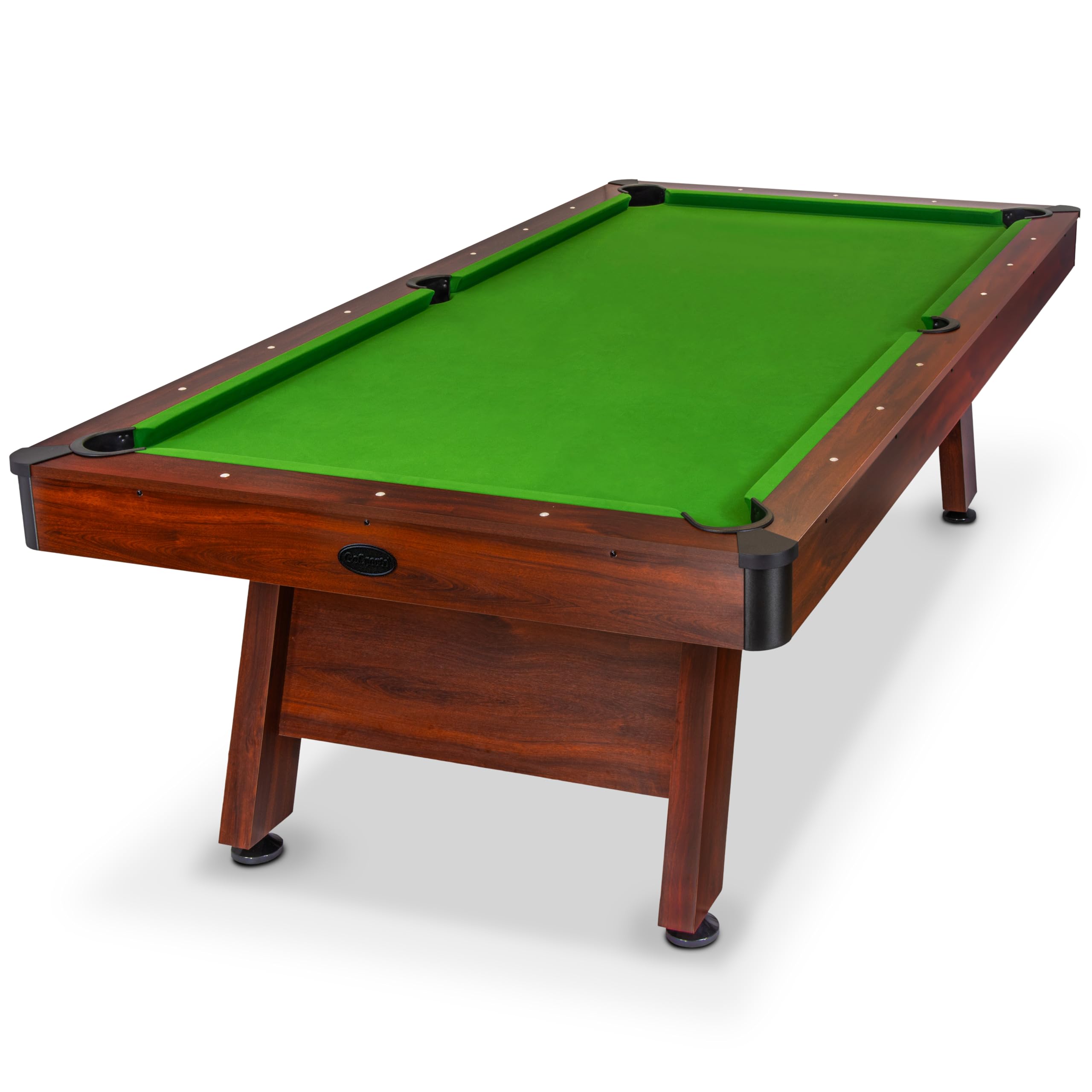 Photo 1 of **GoSports 8 ft Pool Tables with Wood Finish - Billiards Game Room Table for Adults & Family - Accessories Not Included - Green