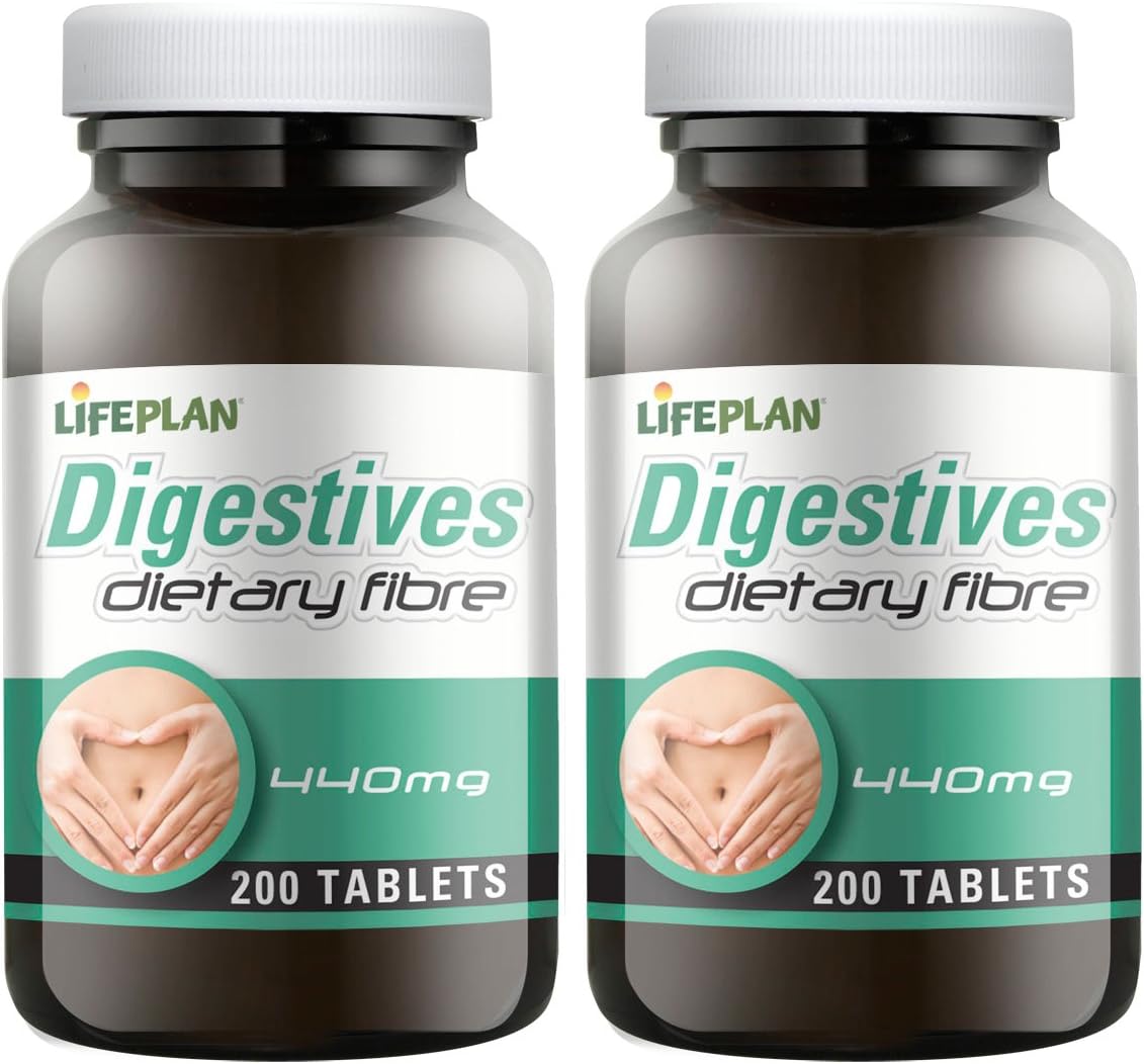 Lifeplan Dietary Fibre 440mg 2 x 200 Tablets, 400 count (Pack of 1)
