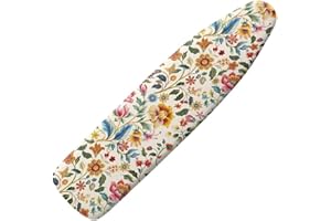 Darisoco Floral Tabletop Ironing Board Cover and Pad Soft Standard (Fits Large Boards 15 x 54 inch) Ironing Board Protector W