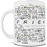 Trend Setters Friends the Television Show - 25 Years - OFFICIAL MERCHANDISE - 11 oz White Ceramic Coffee or Tea Mug – Perfect for Gifting or Collecting WMUG1004
