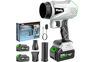 Pkalq Leaf Blower Cordless - 800,000 RPM with 2 x 4.0Ah Batteries and Charger Electric Blowers for Lawn Care Yard Garage Leav
