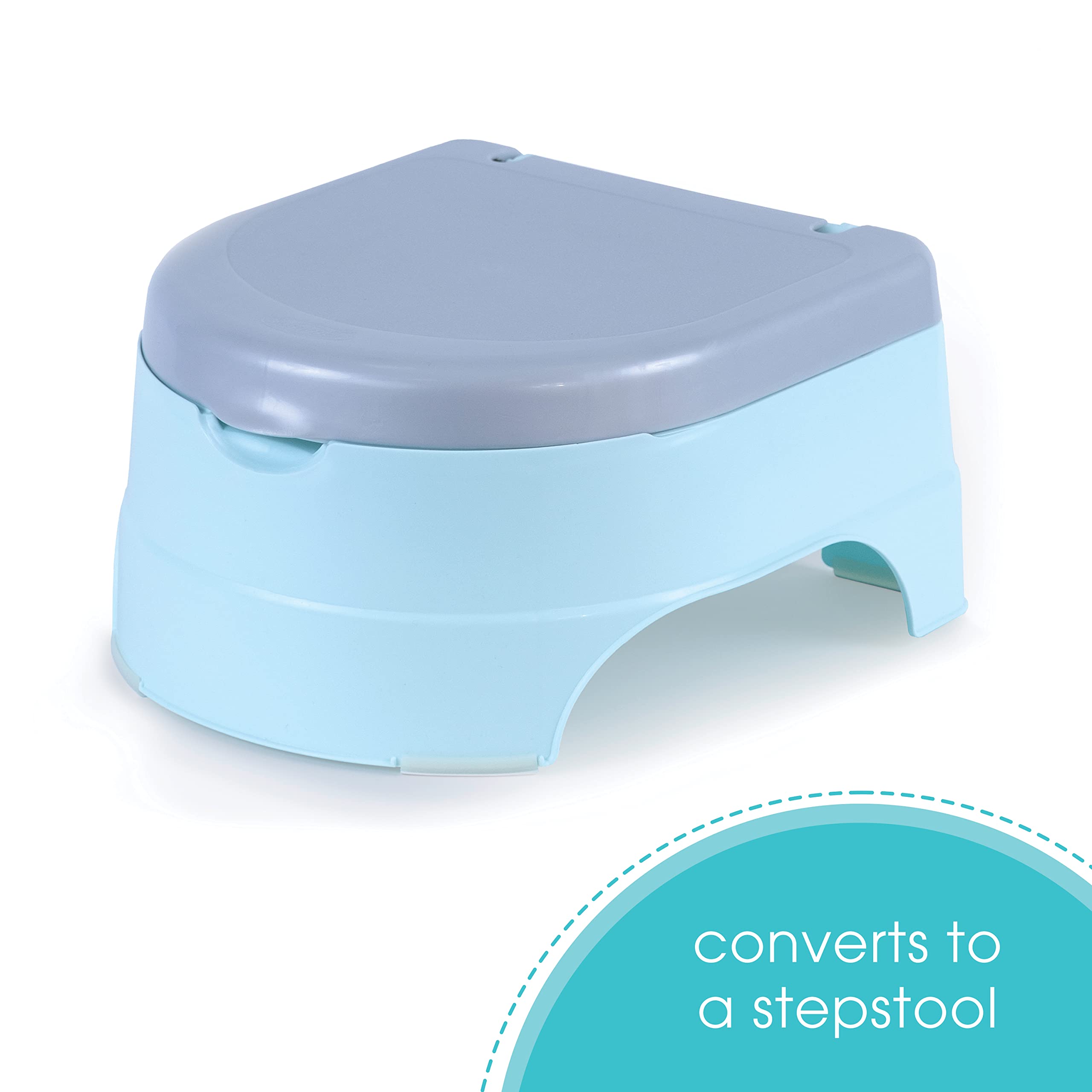 Summer Infant My Fun Potty Rewards (Blue)-3-Stage Potty Training Toilet- Includes Colorful Stickers and Training Chart,Removable Training Seat,Non-Slip Rubber Feet and Ability to Convert to Stepstool