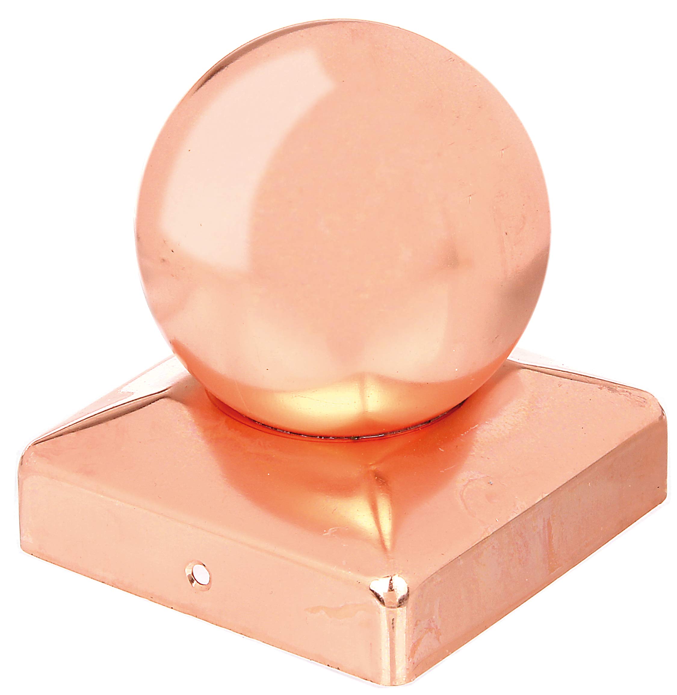 Post Cap for Wooden Posts with Ball Head 90 x 90 mm / 1 STK. Material: Kupfer — image 1