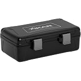 Xikar Cigar Travel Carrying Case, Holds Up to 10 Cigars, Made of ABS Molded Plastic, Includes 1 Humidifier, Watertight, Crushproof, Airtight, Black