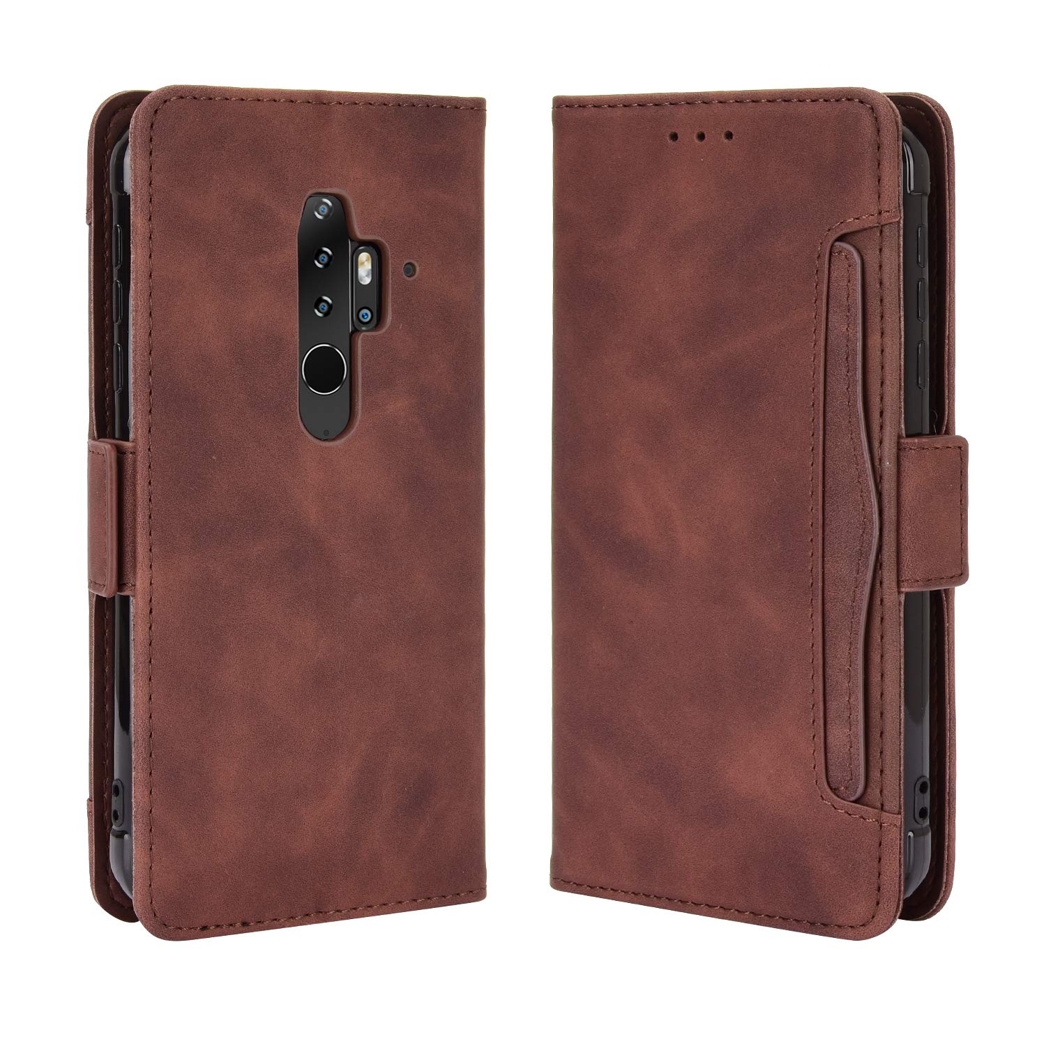 BaiFu Wallet Case for Blackview BV6300 Pro Case, Retro Style Wallet Magnetic Cover with Credit Card Slots and Flip Stand, Leather Phone Case Compatible with Blackview BV6300 Pro, Brown