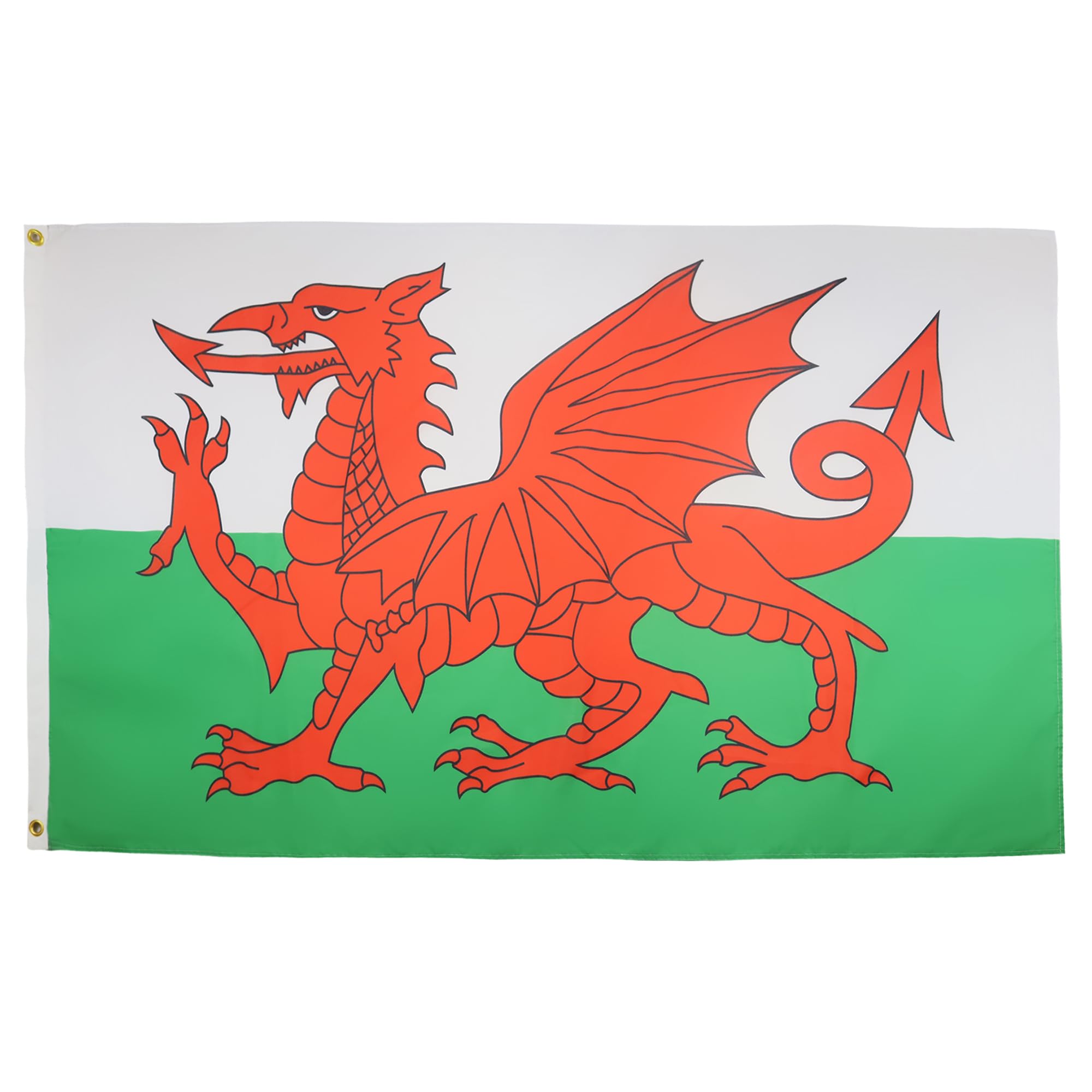 AZ FLAG - Wales Flag - 3x5 Ft - Light Polyester Welsh Banner with Two Brass Eyelets - Fade Resistant - Vivid Colors - 3' x 5' Feet - 150x90 Cm — image 1