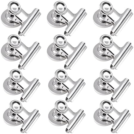 BUZIFU Imanes Nevera 12pcs Clip Refrigerador de Metal, Ideales ...