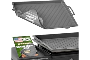QBOTTLE ⭐ UPGRADED 28" Silicone Griddle Mat Cover for Blackstone Grill - 28 Inch Full-Edge Protective Cover - Heavy Duty Food Grade Grill Buddy Mat - All Season Blackstone Griddle Accessories - GRAY [2024]