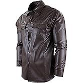 SCREENSHOT Tracksuits 3202 Mens PU Urban Premium Track Set Vegan Leather Athletic Streetwear Fashion Suit