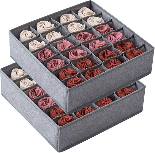 Amazon Com Qozary 2 Pack Closet Socks Organizer Drawer Divider