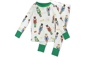 HonestBaby Holiday 2-Piece Pajamas Sleepwear PJs 100% Organic Cotton for Baby, Toddler, Kids