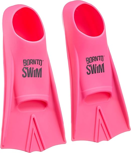 BORN TO SWIM Kids Silicone Short Fins • Soft and Light Swimming