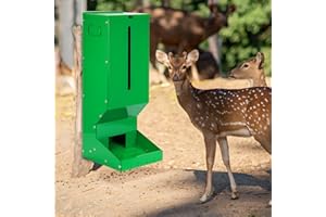 SNMUMU Metal Hanging Deer Gravity Feeders with Latch and Water Filter Holds up to Over 60lb Automatic Feeder Dispensers for D