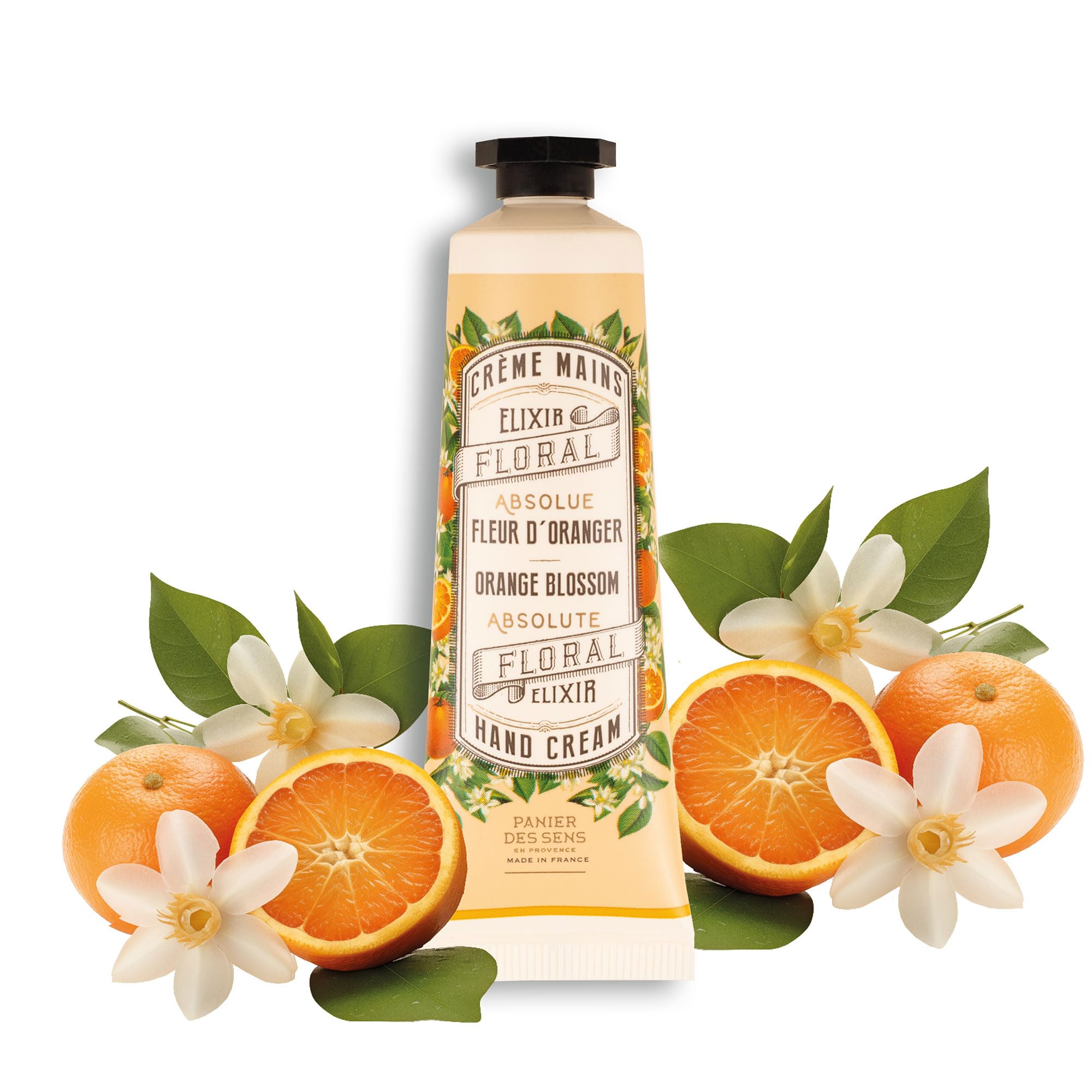 Panier des Sens – Orange Blossom Mini Hand Cream - Hand Cream for very Dry Hands and Skin - Vegan Hand Cream for Women and Men - Almond & Olive Oil - Made in France 96% Natural Ingredients - 30ml