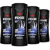 AXE Body Wash Phoenix 4 Count 12h Refreshing Scent Crushed Mint & Rosemary Men's Body Wash with 100% Plant-Based Moisturizers 16 oz