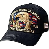 USA 250th Anniversary Hat Printed Style – Adjustable Baseball Cap for Men and Women, Commemorative Casual Hat