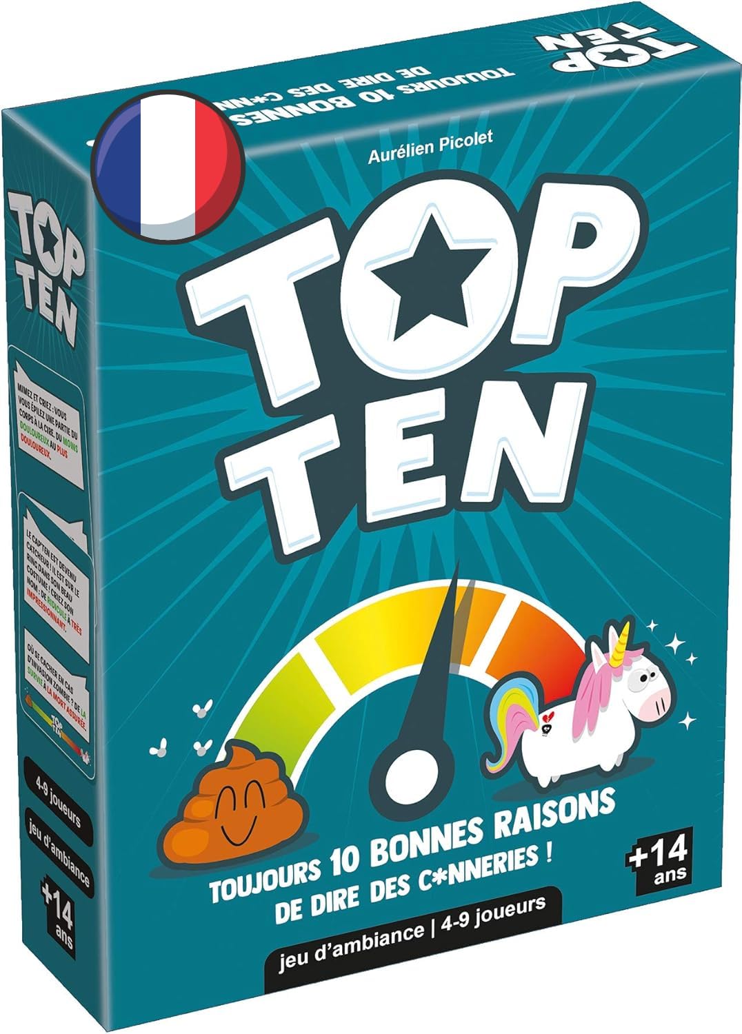 Asmodee- Top Ten Jeu de société, d'ambiance, Multicolore
