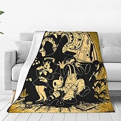 Cartoon Bendy Blanket Super Soft Flannel Throw