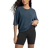 ODODOS Modal Soft Short Sleeve T-Shirts for Women Oversized Crew Neck Tee Relaxed Pullover Tops