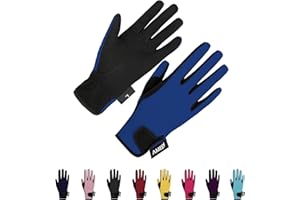 Amoy Kids Horse Riding Gloves Breathable Children Equestrian Horseback Anti-Slipping Boys & Girls Youth Outdoor Biking Cycling Sport Mitts