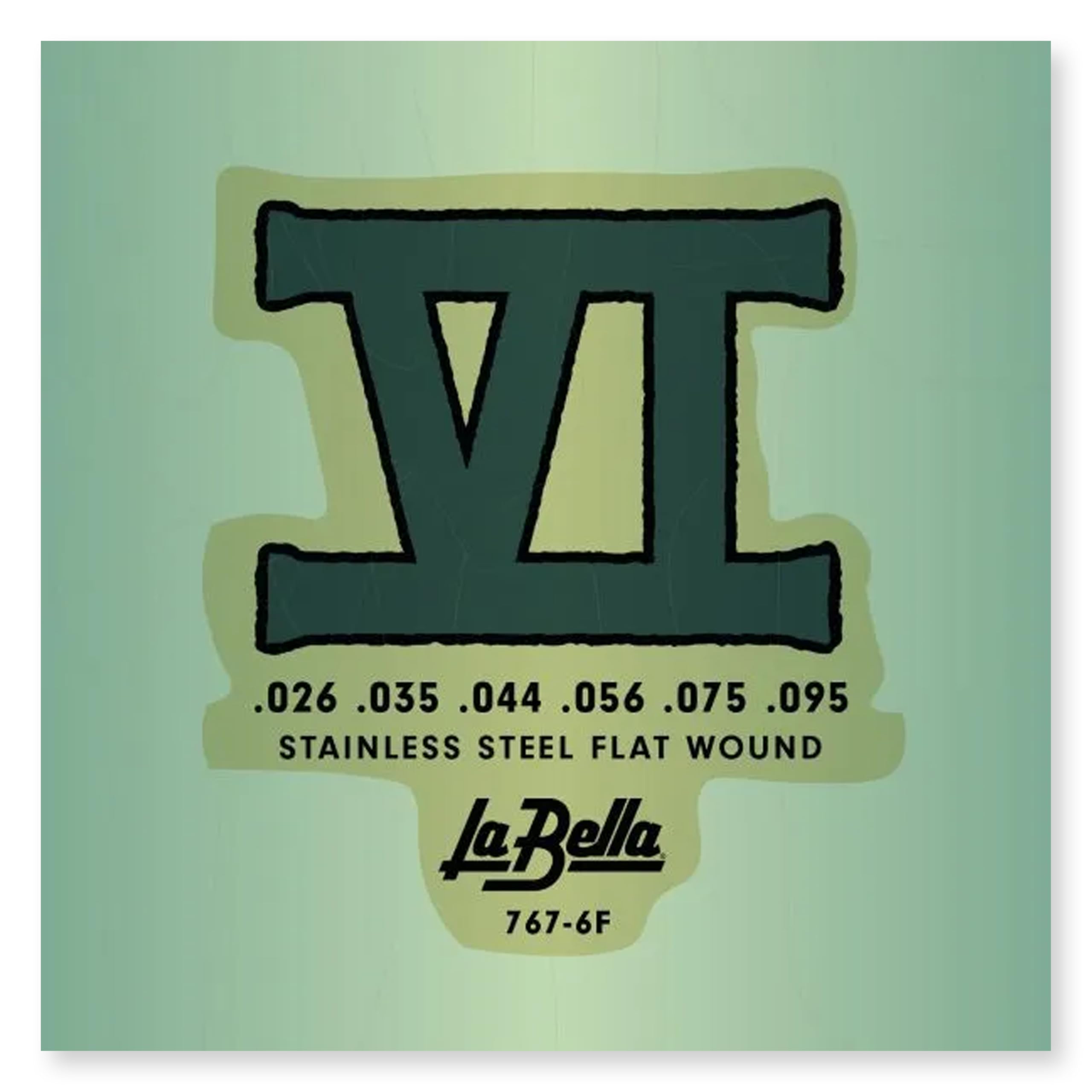 La Bella 767-6F Bass VI stainless steel flatwound 026/095