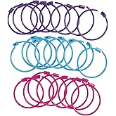 Colorations Pony Bead Bracelets for Kids, Set of 24, 3 Colors, 1/4 Diameter, Snap Closure, Jewelry, Gifts, Arts & Crafts, Wearables, Reusable (Item # PBBR)