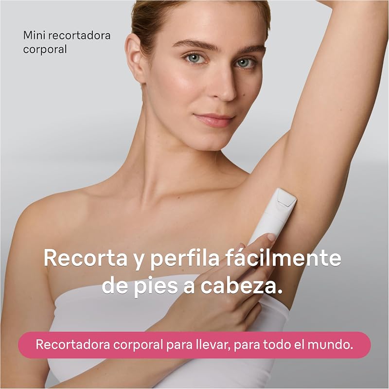 Mini Recortadora Corporal Mujer, BS1000, Blanco