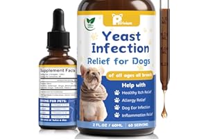 PETRIVIUM Yeast Infection Treatment for Dog, Natural Dog Yeast Infection Relief for Itchy Skin & Ear - Allergy & Paw Itching, Soothes Irritation & Reduces Inflammation Herbal Dog Supplement Drops