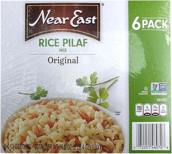 Near East 100 Percent Natural Rice Pilaf Original Mix 6.09 Ounce Boxes
