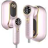 NIASSO Travel Steamer, 1200W Portable Handheld Fabric Steamer for Clothes | 4Modes with LCD Display, Powerful Wrinkle Remover, 150ML Water Tank, 10S Fast Heat-Up, 120V Only (Not for Europe), Pink